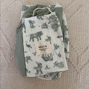 Nestig Mini Crib Sheet in Watercolor Safari